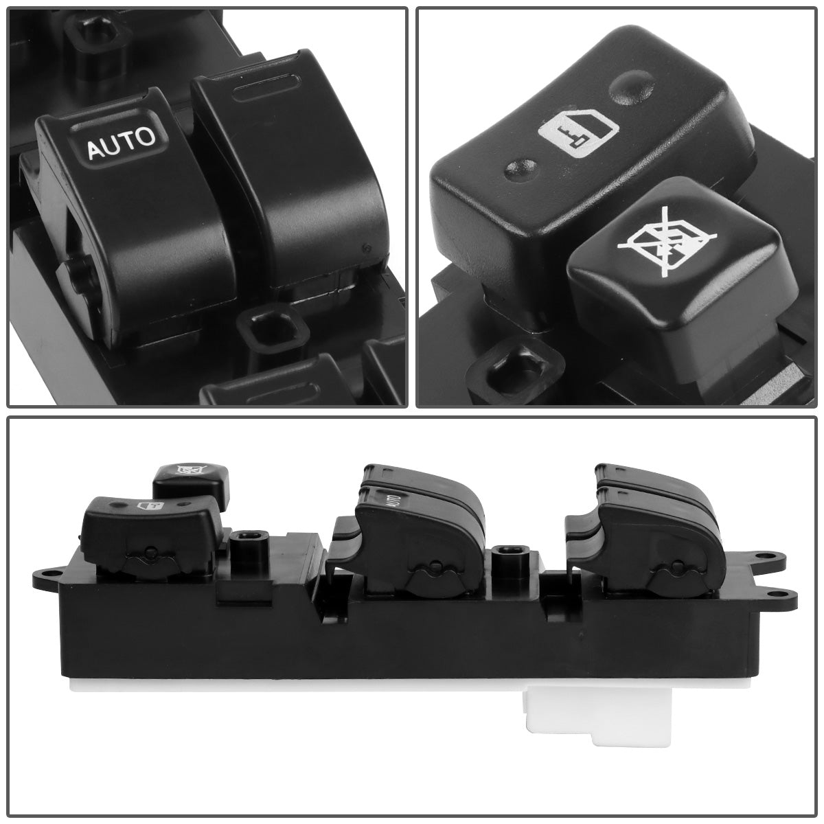 INTERRUPTOR ELEVADOR ELECTRICO 96-97 TOYOTA 4RUNNER / 89-96 TOYOTA CAMRY / 91-95 TOYOTA LAND CRUISER / 96-97 TOYOTA COROLLA, TOYOTA RAV4 / 95-97 TOYOTA TERCEL - FITS 4-DR MODELS - DRIVER SIDE - BLACK