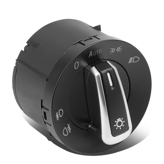 INTERRUPTOR ELEVADOR ELECTRICO HEADLIGHT CONTROL SWITCH - 11-15 VOLKSWAGEN JETTA - W/ AUTOMATIC HEADLIGHTS, W/ FRONT FOG LIGHTS, W/ REAR FOG LIGHT - BLACK