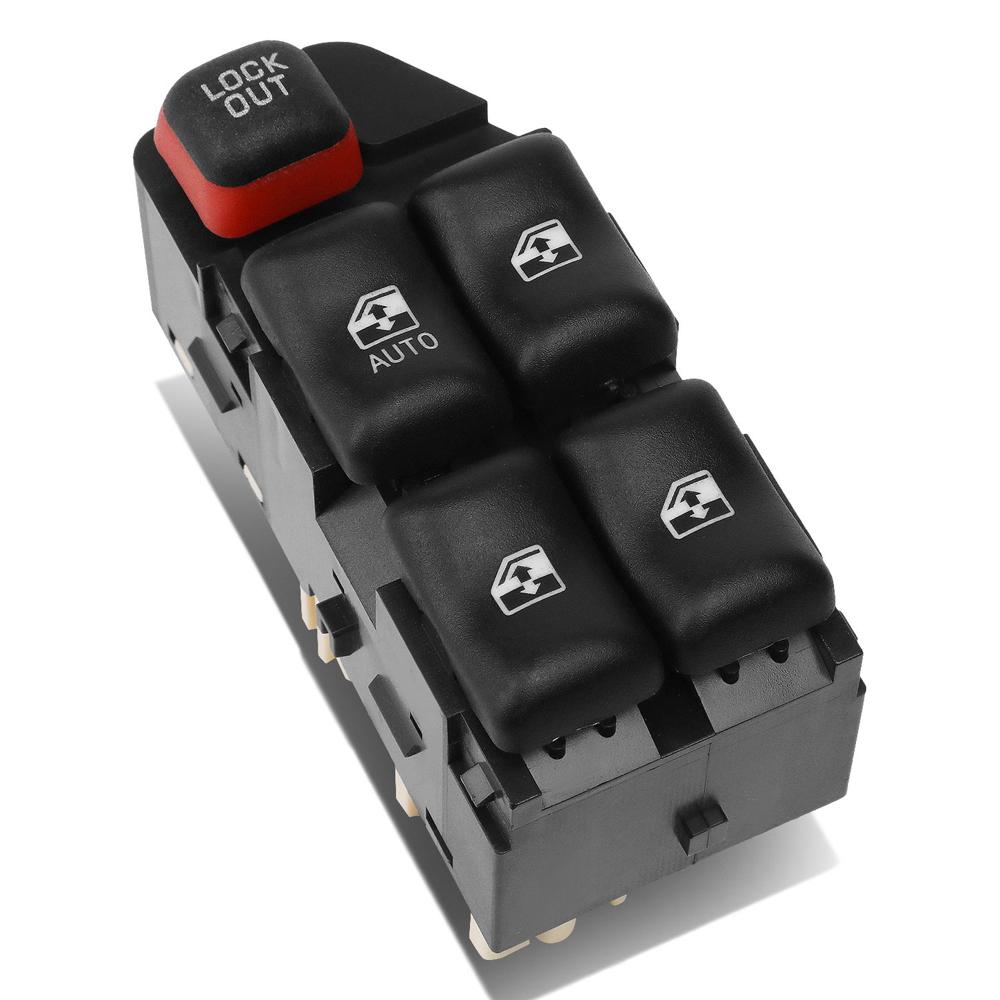 INTERRUPTOR ELEVADOR ELECTRICO 00-05 CHEVY CAVALIER, PONTIAC SUNFIRE - FITS 4-DR MODELS - DRIVER SIDE - BLACK