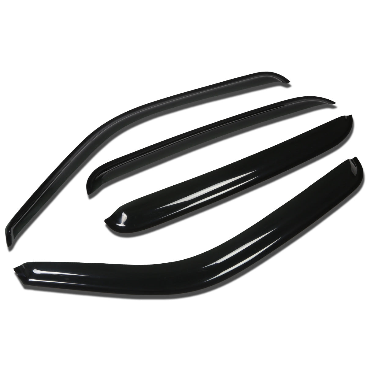 PROTECTOR DE VENTANA WINDOW VISORS - 04-07 CHEVROLET/GMC SILVERADO/04-06 SIERRA PU / 05-06 SUBURBAN / 01-06 YUKON / 02-06ESCALADE /07 DENALI - 4PCS - CREW CAB - DARK SMOKE