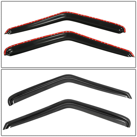 PROTECTOR DE VENTANA WINDOW VISORS - 94-03 GMC SONOMA / 94-03 CHEVROLET S10 / 95-02 CHEVROLET BLAZER / 95-01 GMC JIMMY - CARBON FIBER PATTERN STYLING - 2PCS - BLACK