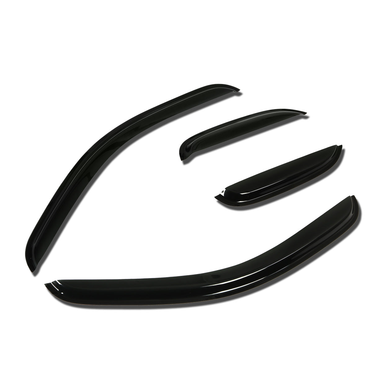 PROTECTOR DE VENTANA WINDOW VISORS - 07-13 CHEVY SILVERADO 1500, SILVERADO 2500, SILVERADO 3500, GMC SIERRA, SIERRA 1500, SIERRA 2500, SIERRA 3500 - 4PCS - EXTENDED CAB - DARK SMOKE