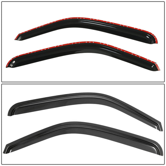 PROTECTOR DE VENTANA WINDOW VISORS - 99-06 CHEVY SILVERADO 1500 2500 3500 / 99-06 GMC SIERRA 1500 2500 3500 / 07 CHEVY SILVERADO 1500 2500 3500 CLASSIC / 07 GMC SIERRA 1500 2500 3500 CLASSIC - FITS STANDARD CAB MODELS - CARBON FIBER PATTERN STYLING - 2PCS