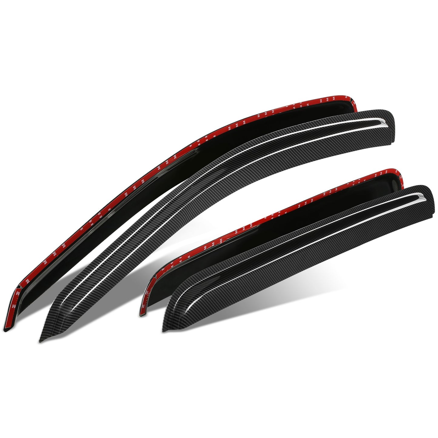 PROTECTOR DE VENTANA WINDOW VISORS - 04-09 DODGE DURANGO - CARBON FIBER PATTERN STYLING - 4PCS - BLACK