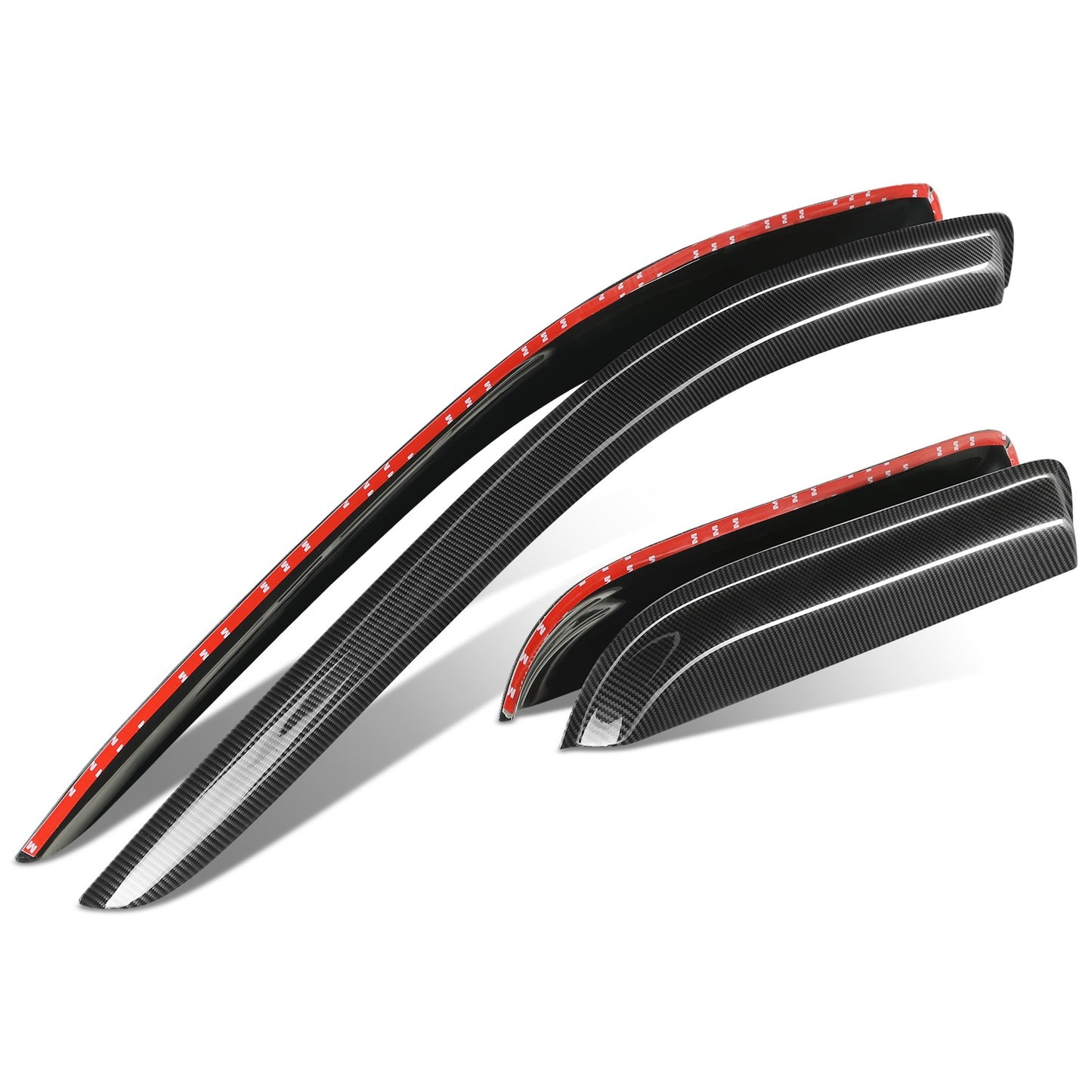 PROTECTOR DE VENTANA WINDOW VISORS - 02-08 DODGE RAM 1500 / 03-09 DODGE RAM 2500 / 03-09 DODGE RAM 3500 - FITS CREW CAB MODELS - CARBON FIBER PATTERN STYLING - 4PCS - BLACK