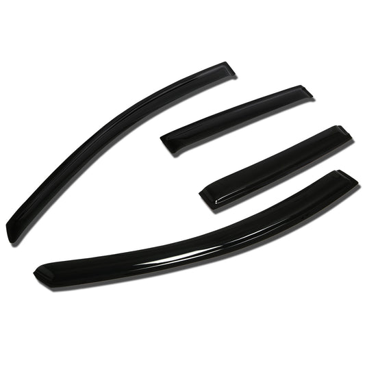 PROTECTOR DE VENTANA WINDOW VISORS - 07-11 NISSAN VERSA 4-DR / 07-12 NISSAN VERSA HATCHBACK - 4PCS - DARK SMOKE