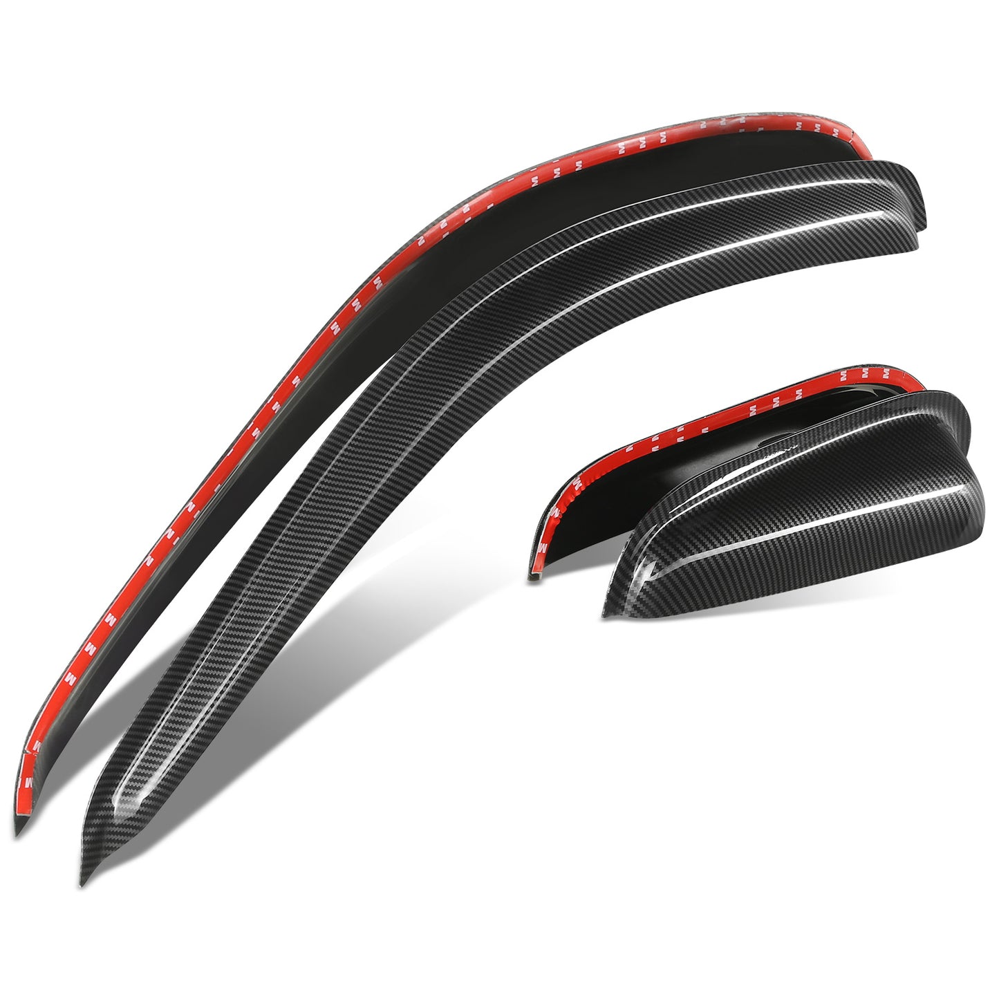 PROTECTOR DE VENTANA WINDOW VISORS - 95-04 TOYOTA TACOMA - FITS EXTENDED CAB MODELS - CARBON FIBER PATTERN STYLING - 4PCS - BLACK