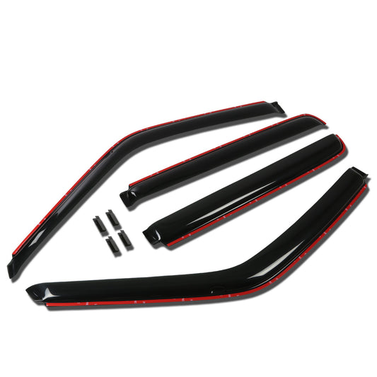 PROTECTOR DE VENTANA WINDOW VISORS - 92-99 CHEYV, GMC C1500 SUBURBAN, C2500 SUBURBAN, CHEVY, GMC K1500 SUBURBAN, K2500 SUBURBAN / 99-00 CHEVY, GMC C2500, K2500 / 92-00 CHEVY, GMC C3500, K3500 / 95-00 CHEVY TAHOE, GMC YUKON - 4PCS - IN-CHANNEL - DARK SMOKE