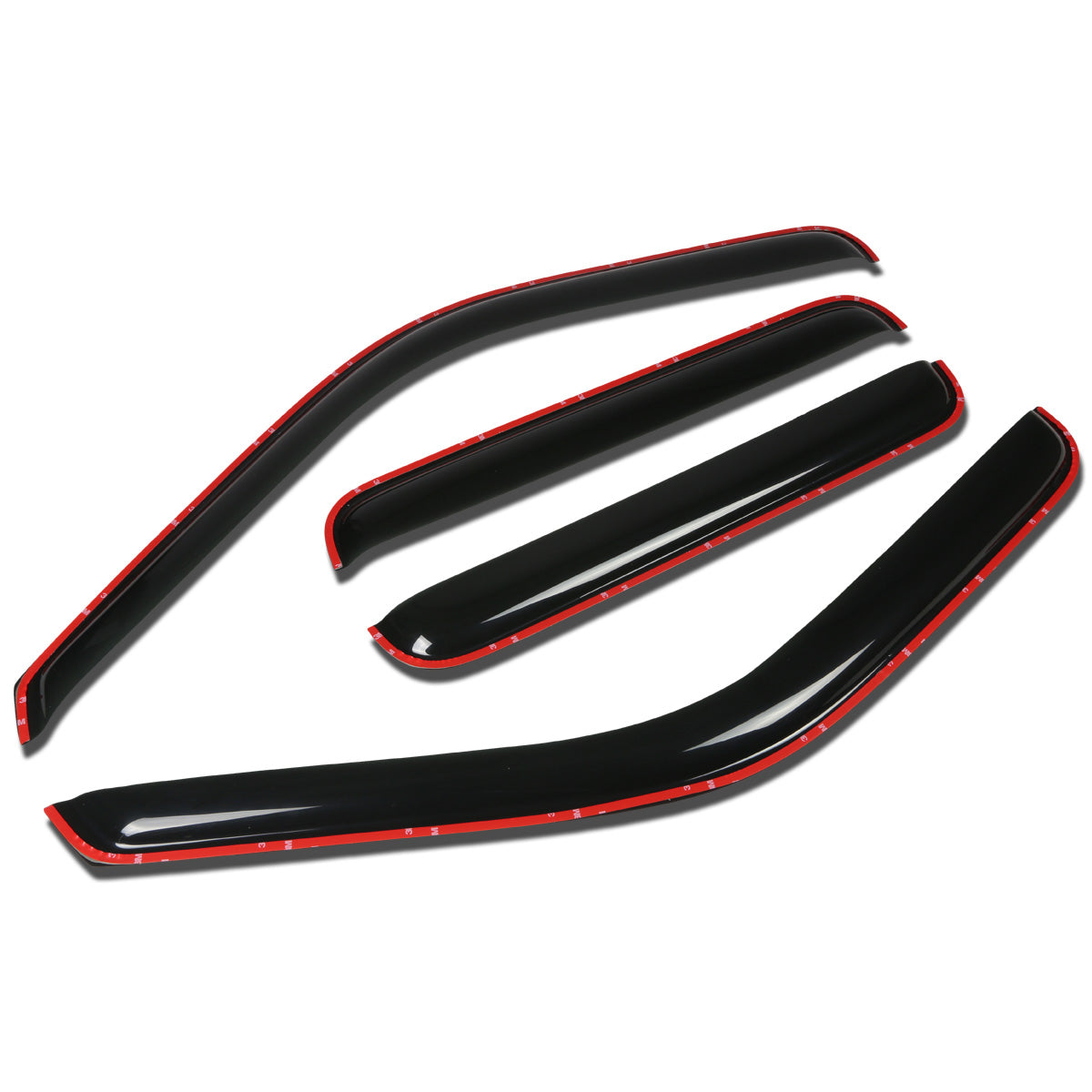 PROTECTOR DE VENTANA WINDOW VISORS - 99-16 FORD F-250, F-350, F-450, F-550 SUPER DUTY - CREW CAB - 4PCS - IN CHANNEL - DARK SMOKE