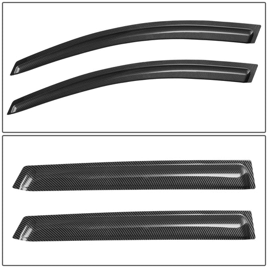 PROTECTOR DE VENTANA WINDOW VISORS - 10-13 MAZDA 3 - HATCHBACK - CARBON FIBER PATTERN STYLING - 4PCS - BLACK