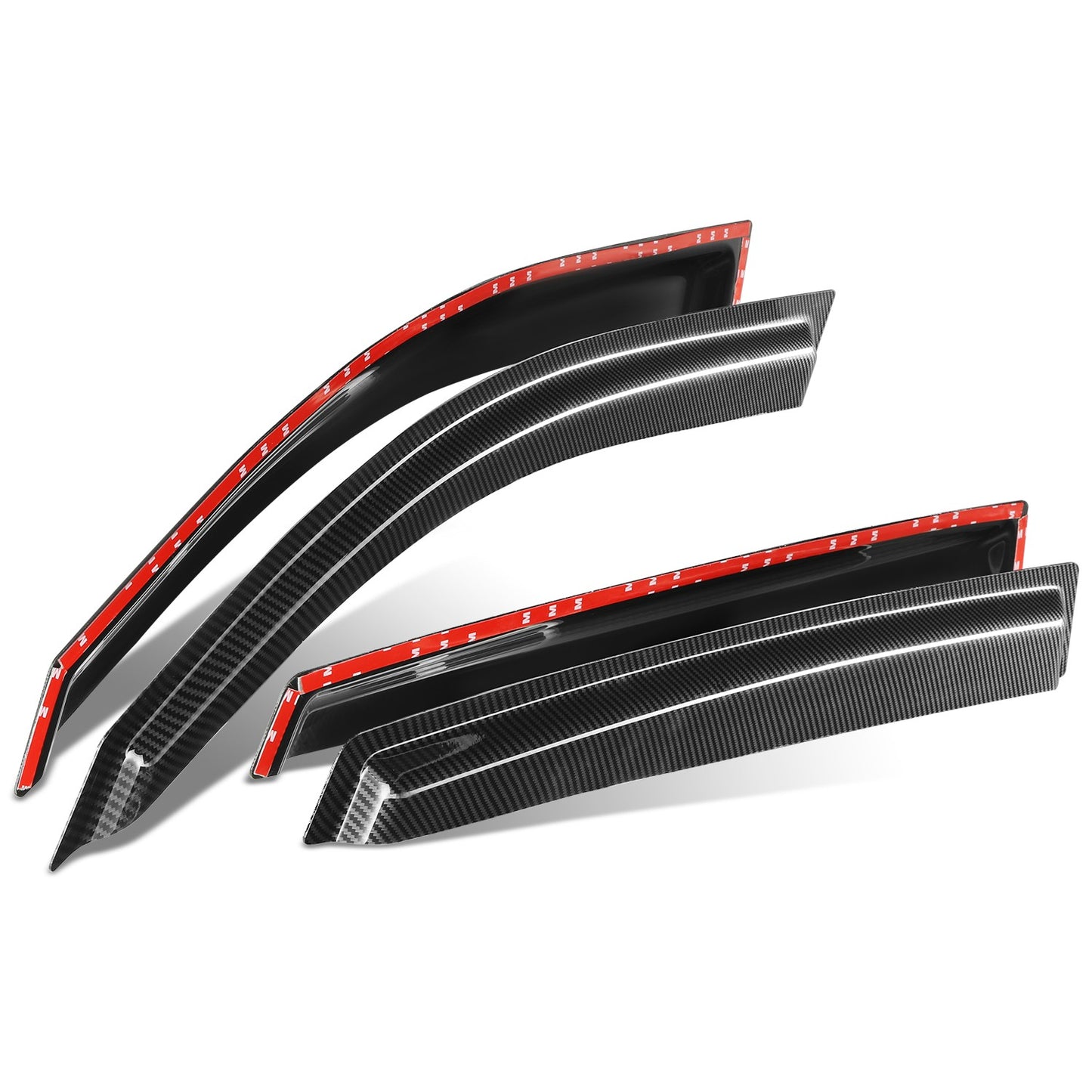 PROTECTOR DE VENTANA WINDOW VISORS - 01-10 CHRYSLER PT CRUISER - EXCLUDES CONVERTIBLE MODELS - CARBON FIBER PATTERN STYLING - 4PCS - BLACK