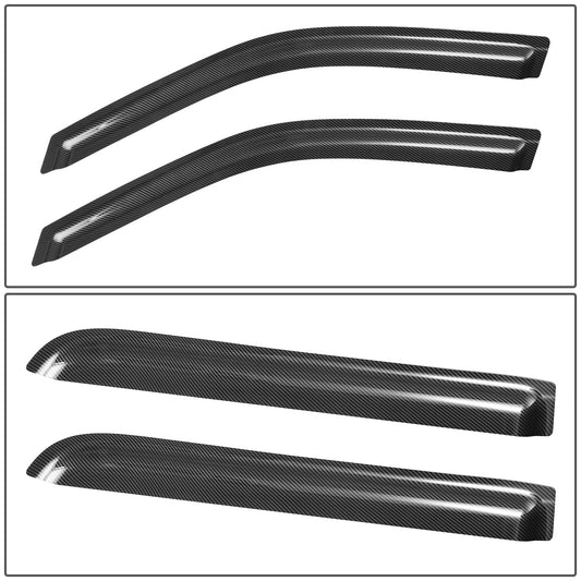 PROTECTOR DE VENTANA WINDOW VISORS - 07-10 FORD EXPLORER - SPORT TRAC - CARBON FIBER PATTERN STYLING - 4PCS - BLACK