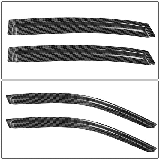 PROTECTOR DE VENTANA WINDOW VISORS - 02-08 AUDI A4 / 02-08 AUDI S4 / 07-08 AUDI RS4 - EXCLUDES CONVERTIBLE ONLY - CARBON FIBER PATTERN STYLING - 4PCS - BLACK