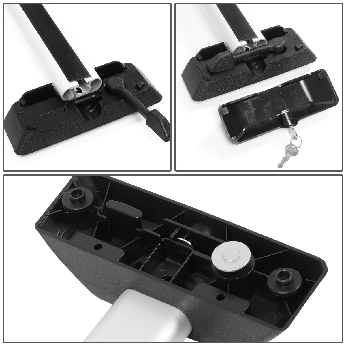 PORTAEQUIPAJE ROOF RACK CROSS BAR - 06-10 HUMMER H3 - MOUNTS ONTO OEM ROOF RAILS - BLACK