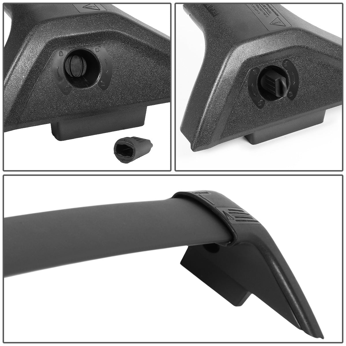 PORTAEQUIPAJE ROOF RACK CROSS BAR - 19-20 TOYOTA RAV4 - MOUNTS ONTO OEM ROOF RAILS - MATTE BLACK