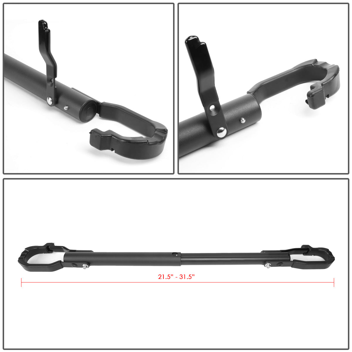 PORTAEQUIPAJE BICYCLE TUBE TOP ADAPTER - ADJUSTABLE - 60-80CM - REAR - BLACK