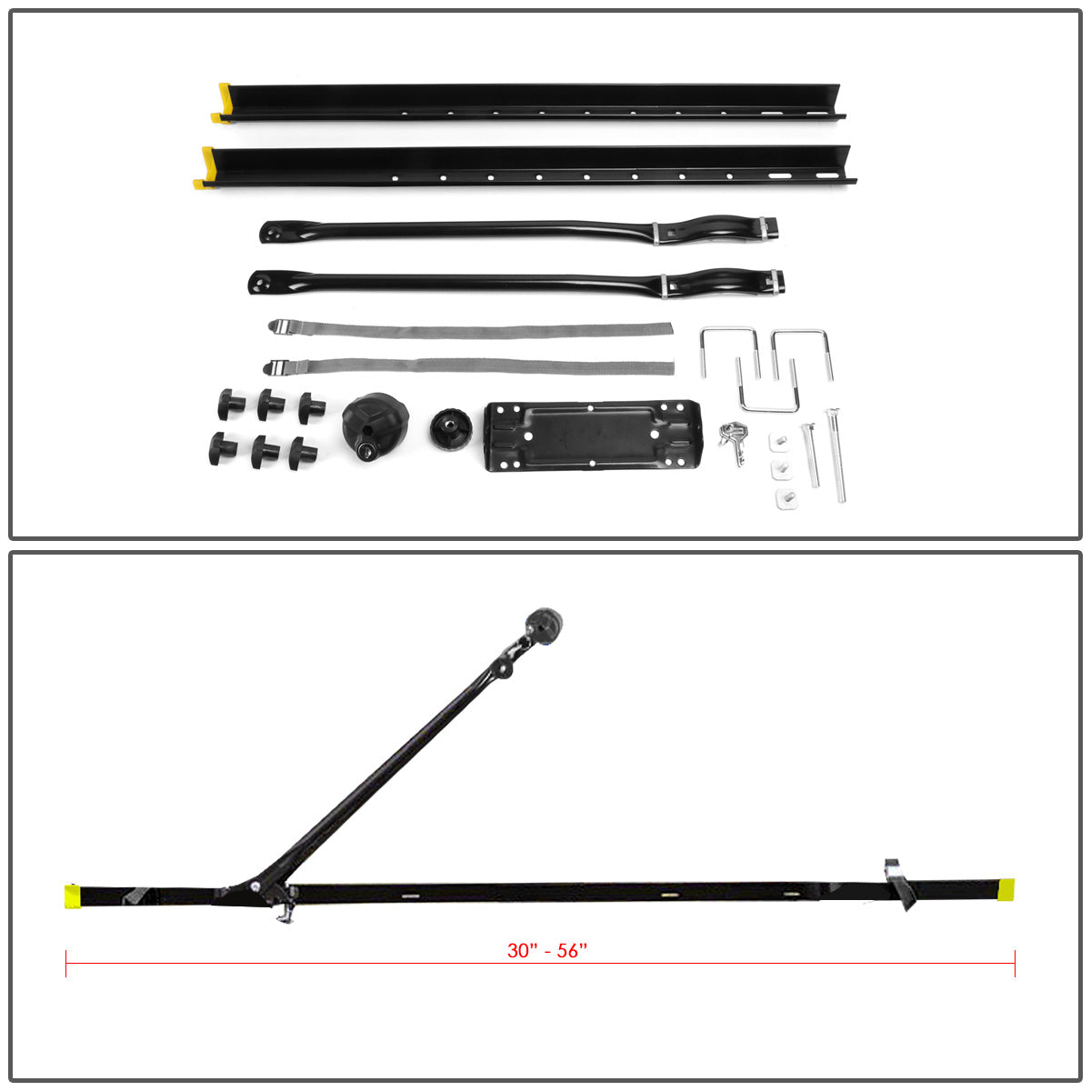 PORTAEQUIPAJE BICYCLE ROOF MOUNT RACK - UPRIGHT - W/ LOCK - BLACK