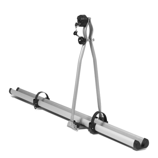 PORTAEQUIPAJE BICYCLE ROOF MOUNT RACK - UPRIGHT - W/ LOCK - GRAY