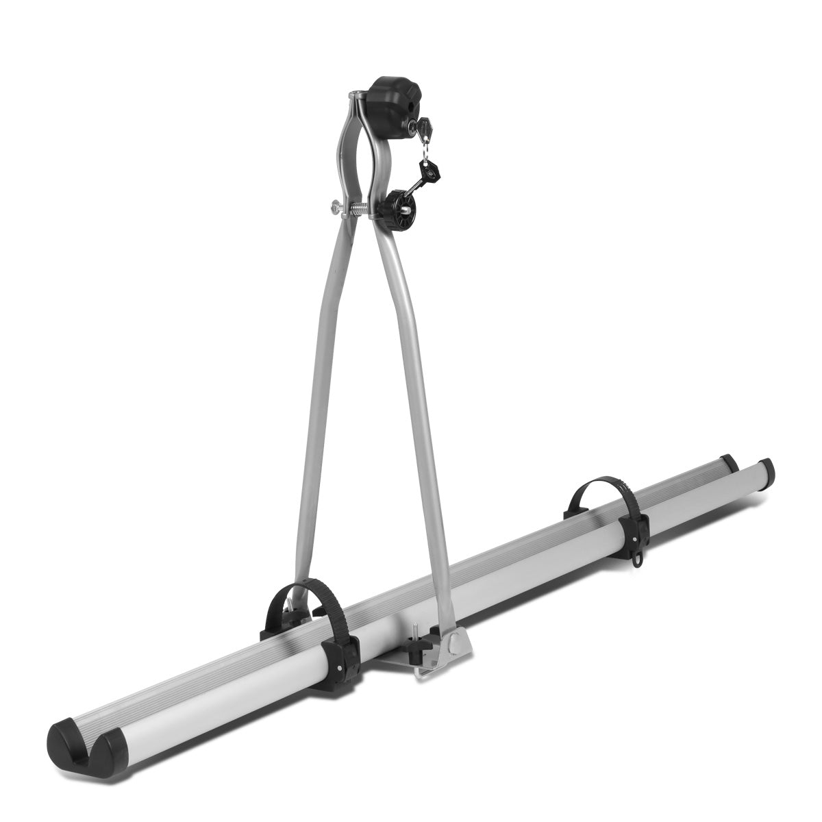 PORTAEQUIPAJE BICYCLE ROOF MOUNT RACK - UPRIGHT - W/ LOCK - GRAY