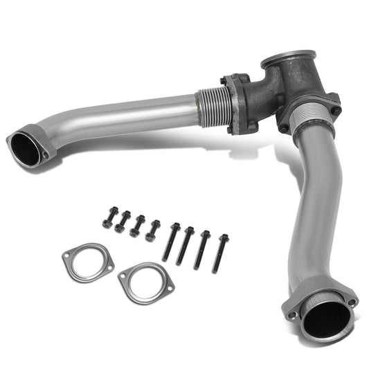 PORTAEQUIPAJE EXHAUST UP-PIPE - STAINLESS STEEL - 2003 FORD E-350 E-450 / 95-98 FORD E-350 ECONOLINE - 95-02 FORD E-350 ECONOLINE CLUB WAGON / 99-03 FORD E-350 F-250 F-350 F-450 F-550 SUPER DUTY / 00-02 FORD E-450 ECONOLINE SUPER DUTY / 1999 FORD
