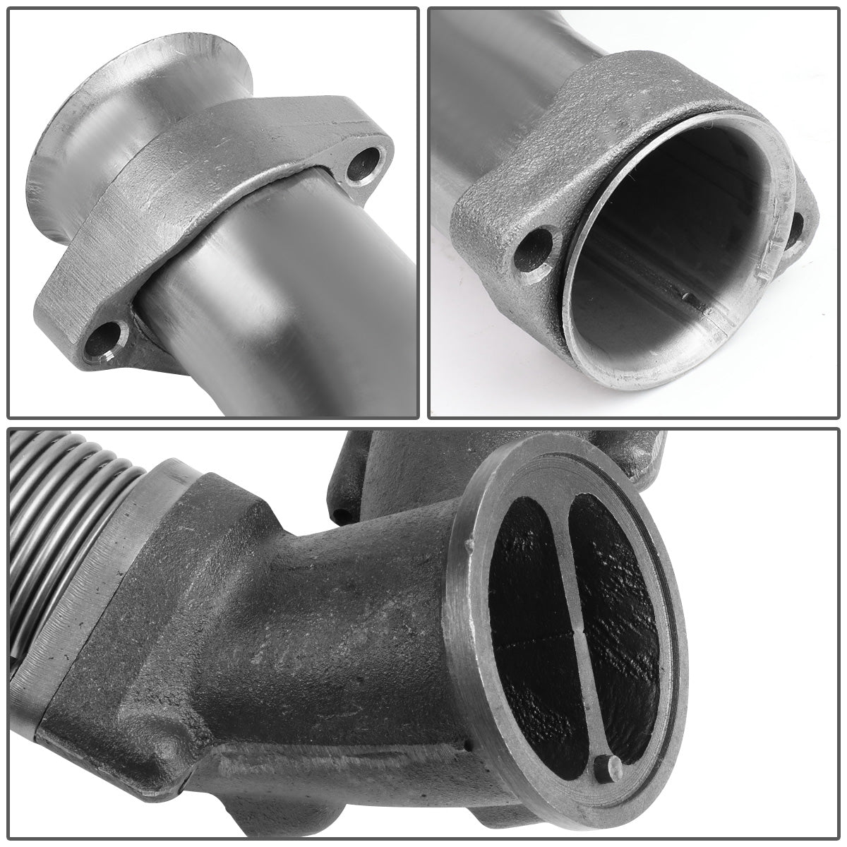PORTAEQUIPAJE EXHAUST UP-PIPE - STAINLESS STEEL - 2003 FORD E-350 E-450 / 95-98 FORD E-350 ECONOLINE - 95-02 FORD E-350 ECONOLINE CLUB WAGON / 99-03 FORD E-350 F-250 F-350 F-450 F-550 SUPER DUTY / 00-02 FORD E-450 ECONOLINE SUPER DUTY / 1999 FORD