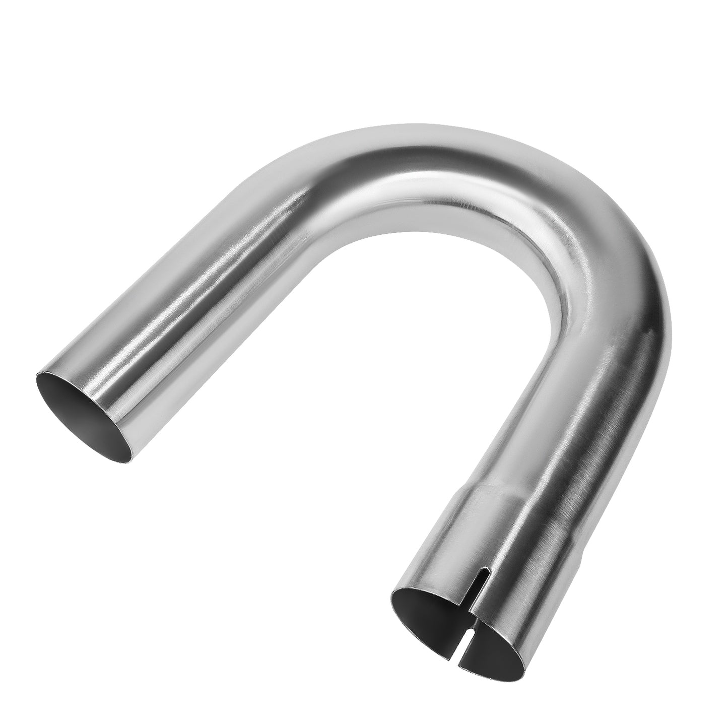nan EXHAUST PIPE TUBING - U-BEND - 1PC - 3.0"-3.15" FLARED - OD CUSTOM 180 DEGREE - 18 GAUGE - POLISHED - STAINLESS STEEL