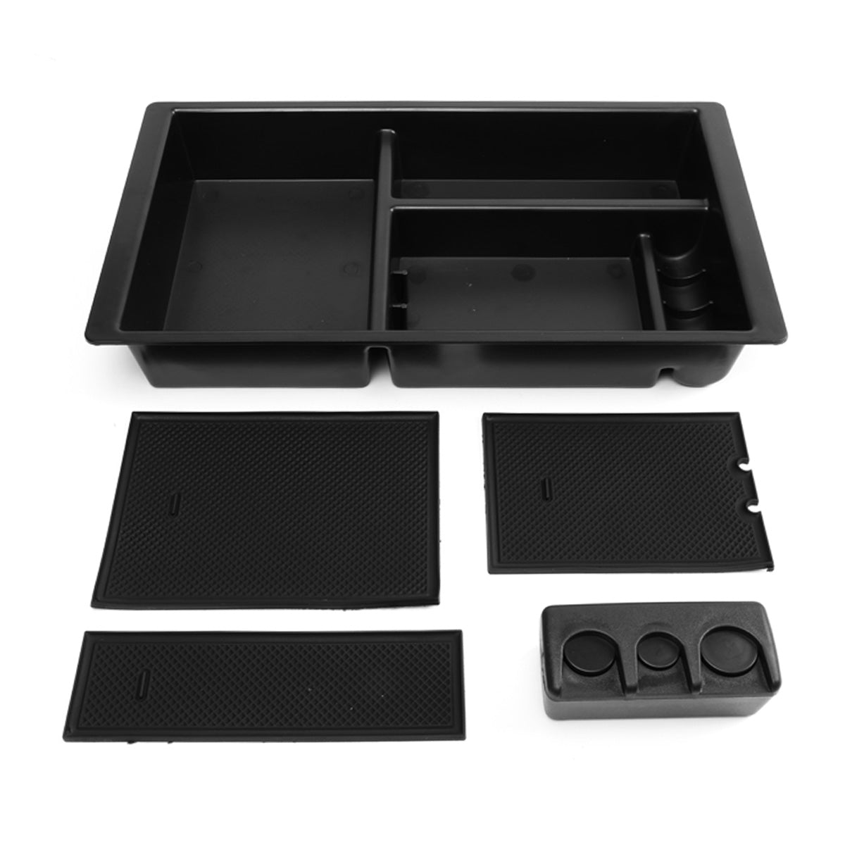 nan CENTER CONSOLE ORGANIZER TRAY - 14-18 CHEVY SILVERADO 1500, 25500HD, 3500HD, GMC SIERRA 1500, 2500HD, 3500HD / 15-18 CHEVY TAHOE, GMC YUKON - BLACK