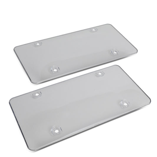 nan CAR LICENSE PLATE COVER - 2PCS - UNBREAKABLE - TINTED / WHITE