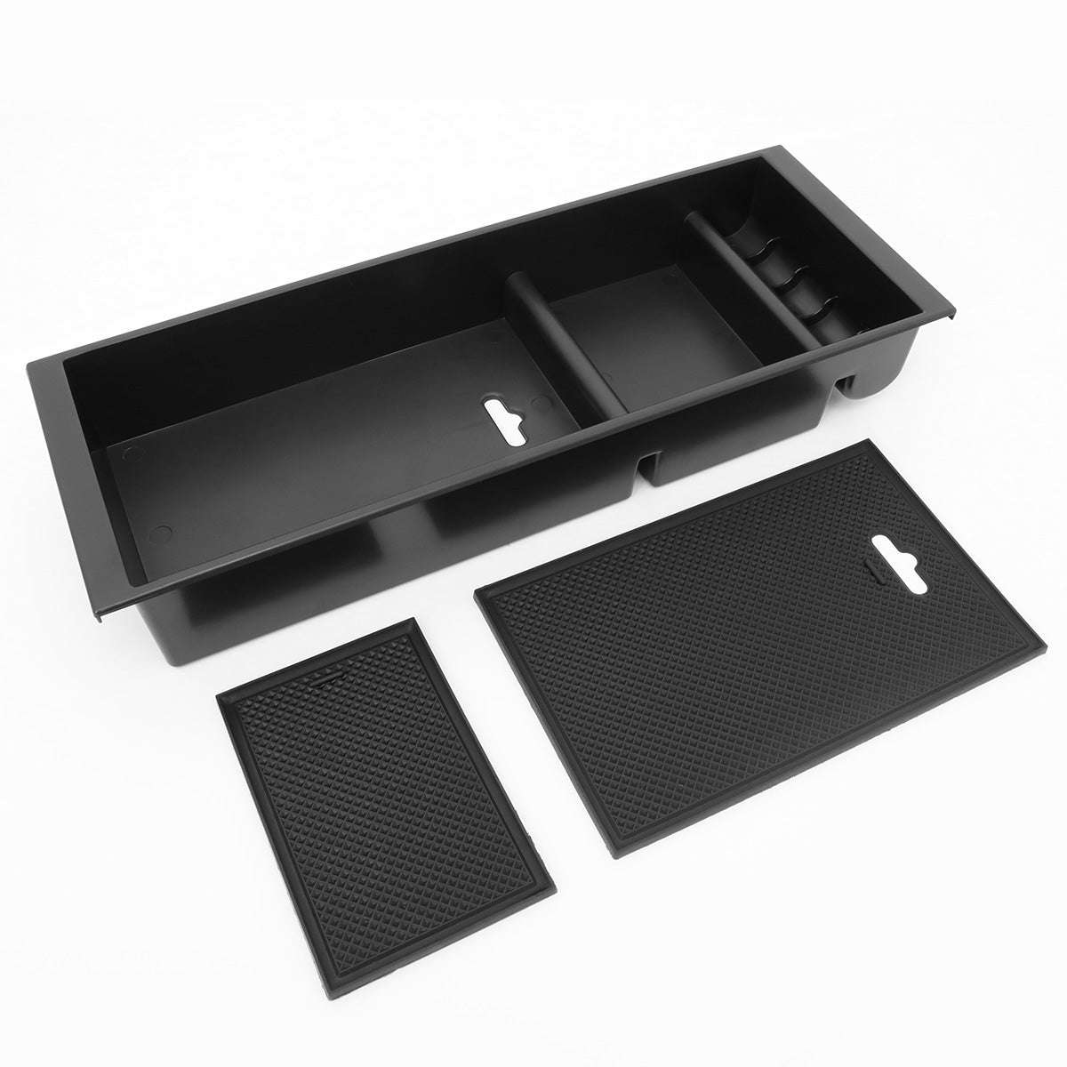nan CENTER CONSOLE ORGANIZER TRAY - 15-19 FORD F-150 - FITS MODELS WITH BUCKET SEATS - BLACK