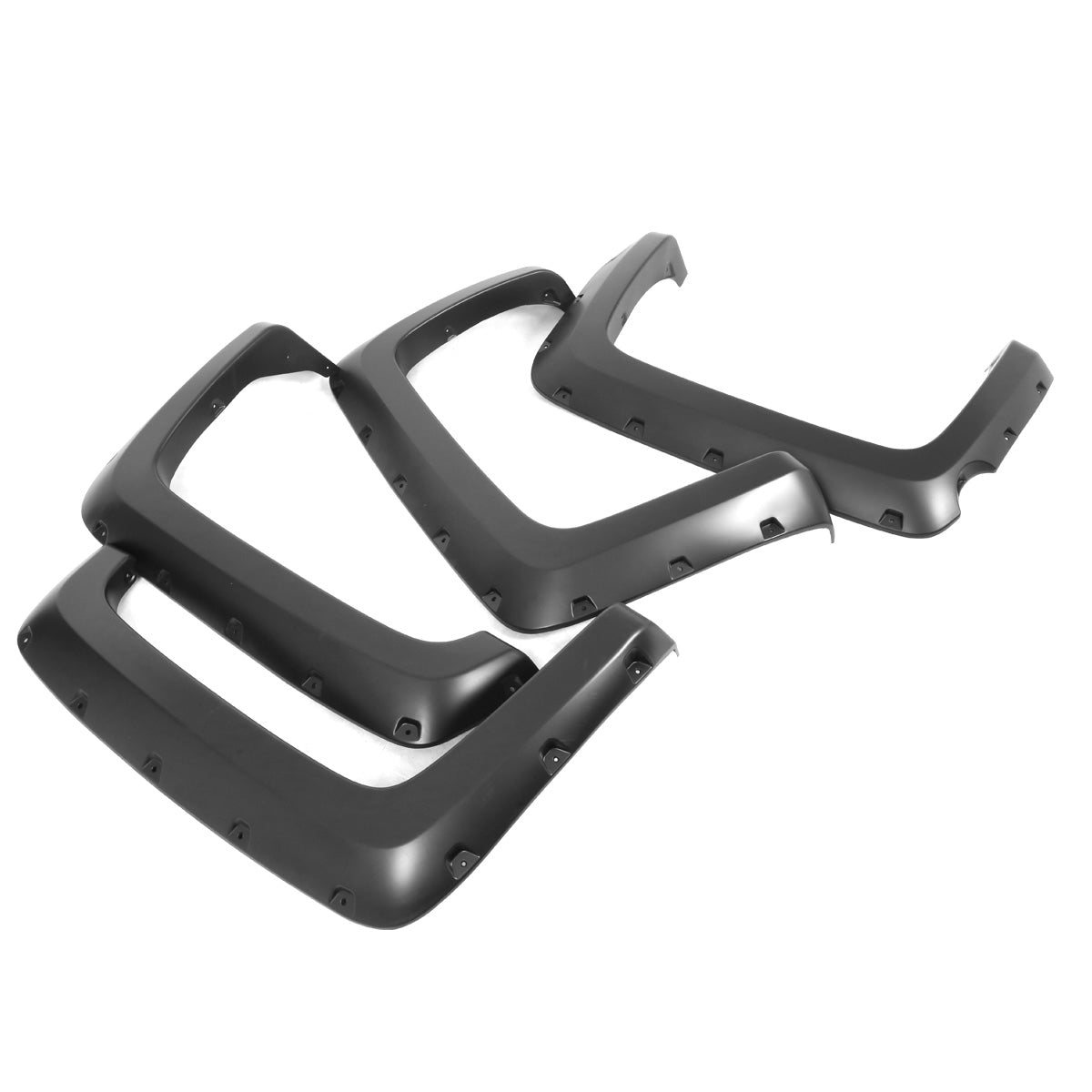 nan WHEEL FLARES - 14-19 CHEVY SILVERADO 1500 - POCKET-RIVETED STYLE - FITS FLEETSIDE MODELS WITH 5.8" BED - TEXTURED - MATTE BLACK