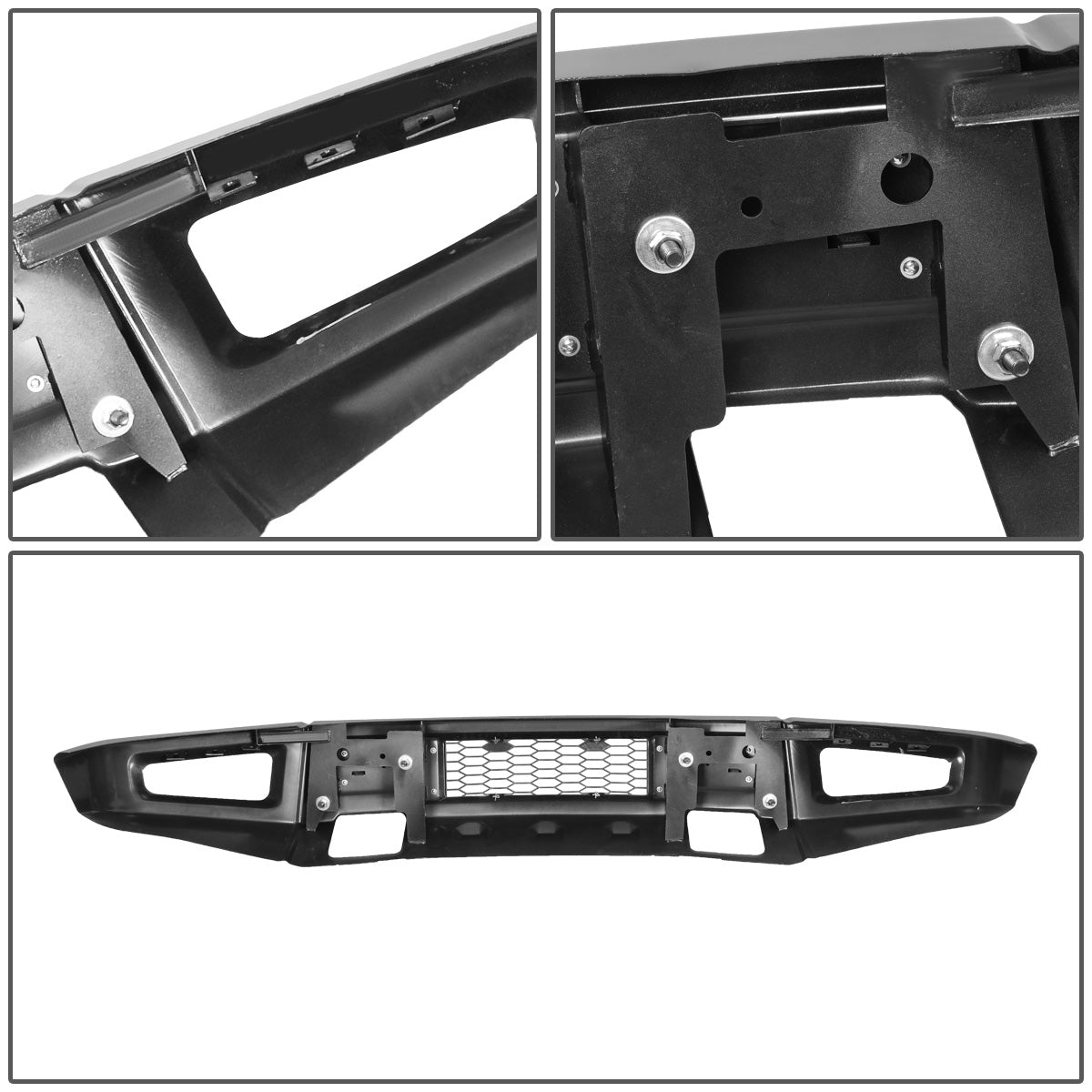 nan FRONT LOWER BUMPER - 15-18 FORD F-150 - RAPTOR STYLE W/ HONEYCOMB MESH GRILLE - BLACK