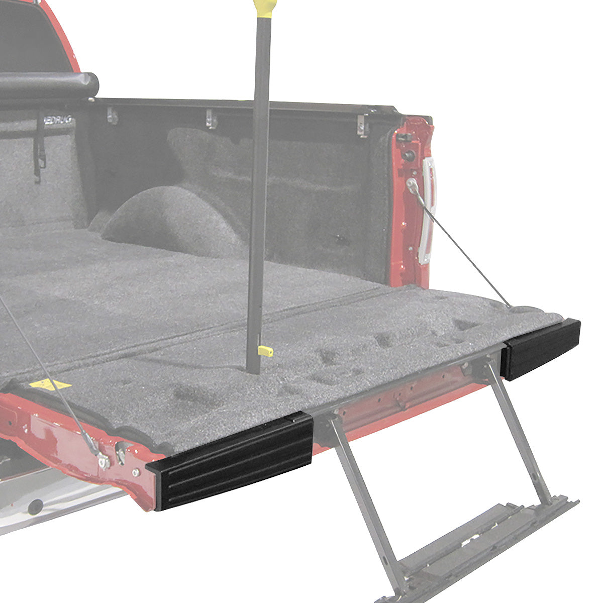 nan TAILGATE CAP COVERS - 09-14 FORD F-150 - FITS MODELS WITH FLEX STEP TAILGATE - CENTER SECTION NOT INCLUDED - TEXTURED - BLACK