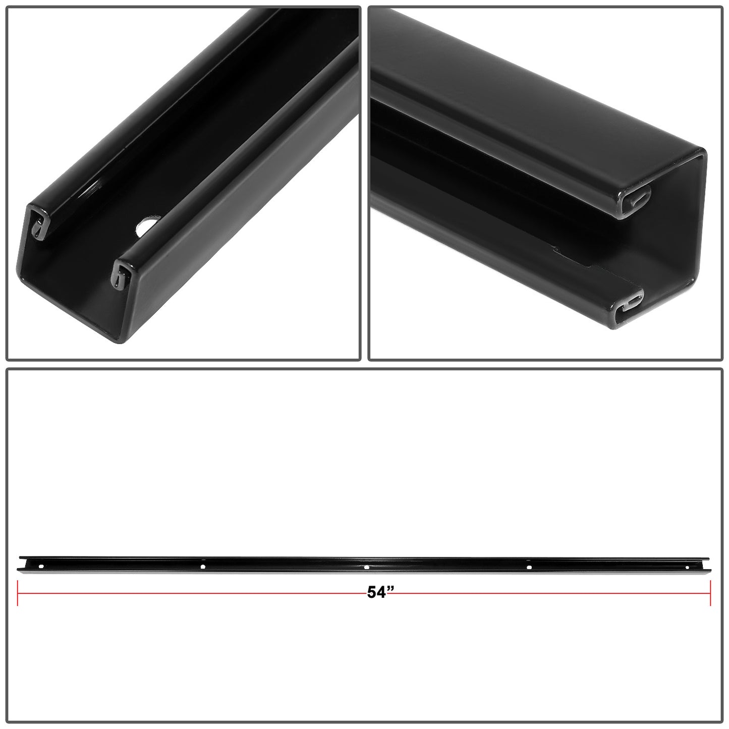 nan CARGO BED HEADER DECK RAIL - 16-20 TOYOTA TACOMA - BLACK