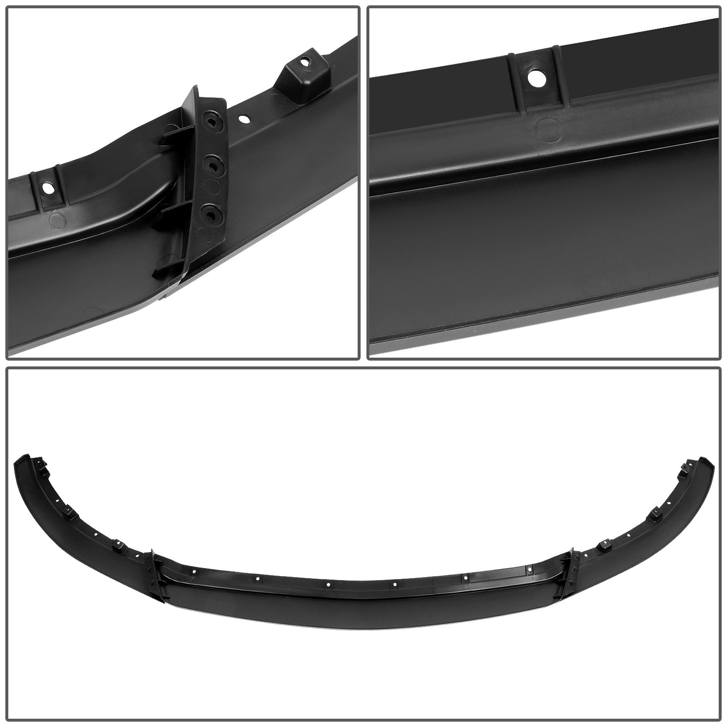 nan FRONT BUMPER LIP - 13-14 FORD MUSTANG - 3PC STYLE - MATTE BLACK