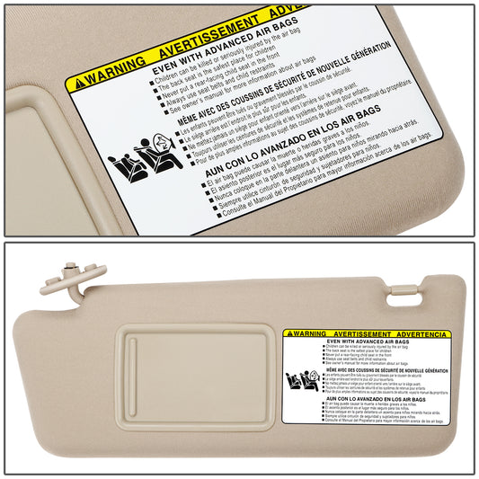 nan SUN VISOR - 05-15 TOYOTA TACOMA DOUBLE CAB (CREW CAB) - BEIGE / TAN