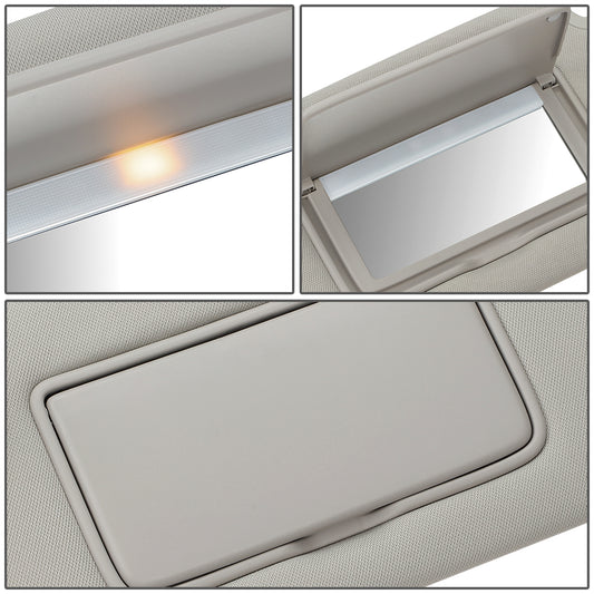 nan SUN VISOR - 13-18 NISSAN ALTIMA - FITS MODELS WITH LIGHTED MIRROR - GRAY