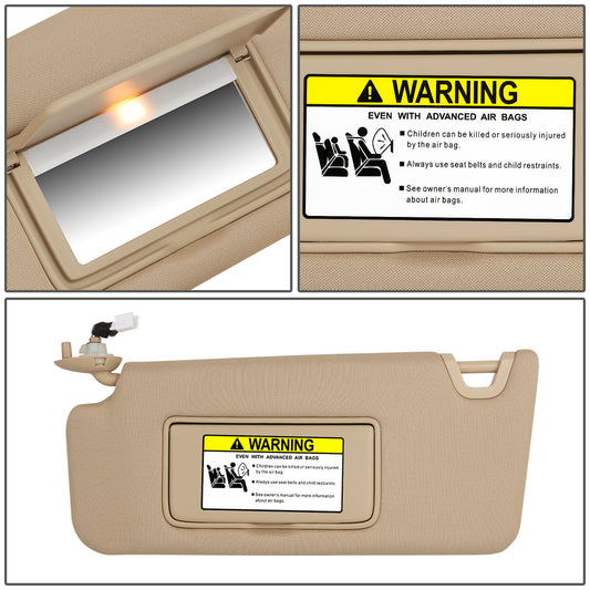 nan SUN VISOR - 08-12 HONDA ACCORD - TAN