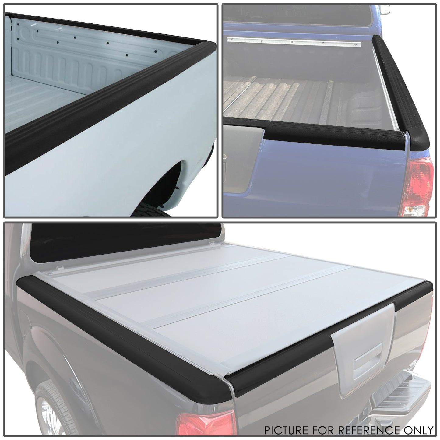 nan TRUCK BED WADES - 05-14 NISSAN FRONTIER WITH 73.3" BED - POLYCARBONATE - TEXTURED BLACK