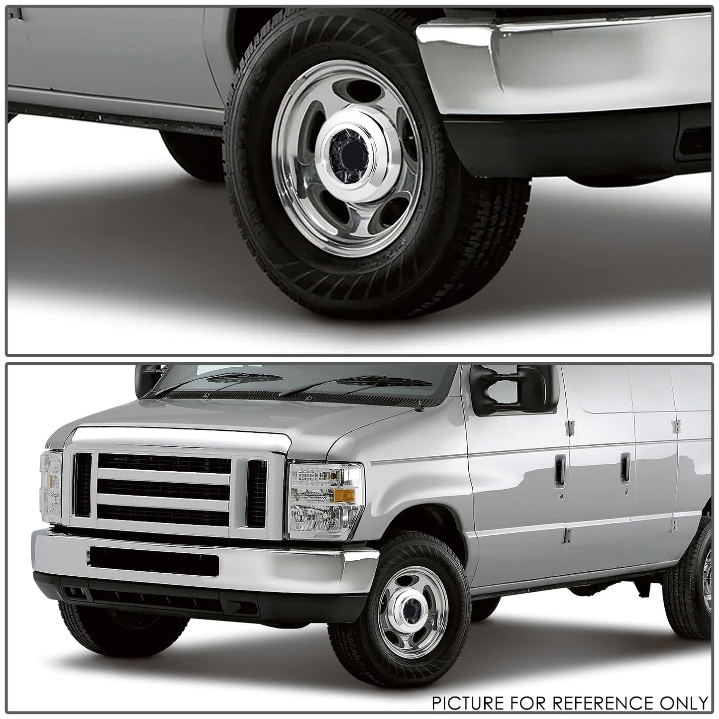 nan WHEEL CENTER CAP - 94-08 4WD FORD VAN E150 E250 E350/F250 F350 - 1PC - FRONT