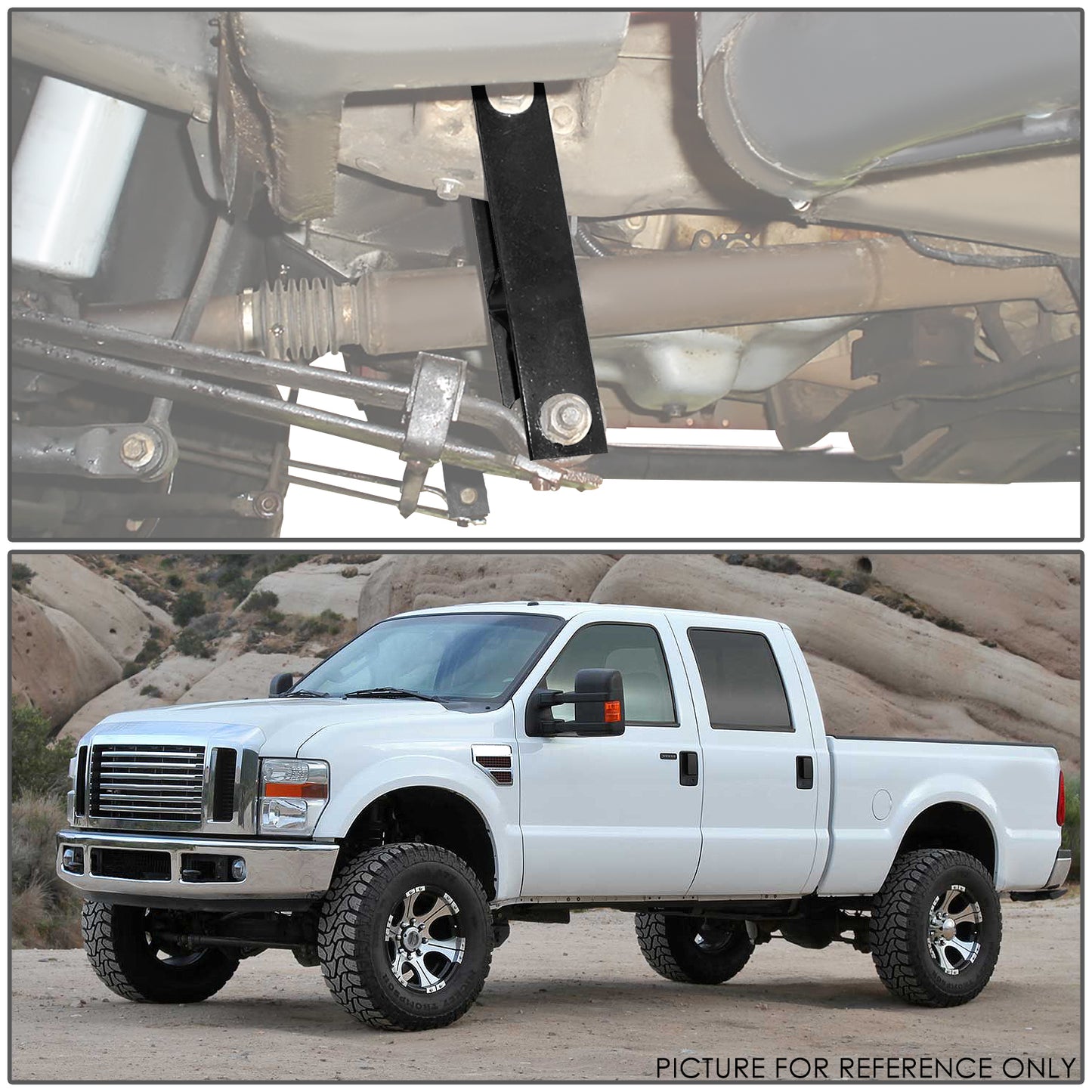 nan LEVELING LIFT KITS - 99-04 FORD F-250 F-350 SUPER DUTY/00-05 FORD EXCURSION - FITS 4WD MODELS ONLY - CARBON STEEL - POWDERCOATED BLACK