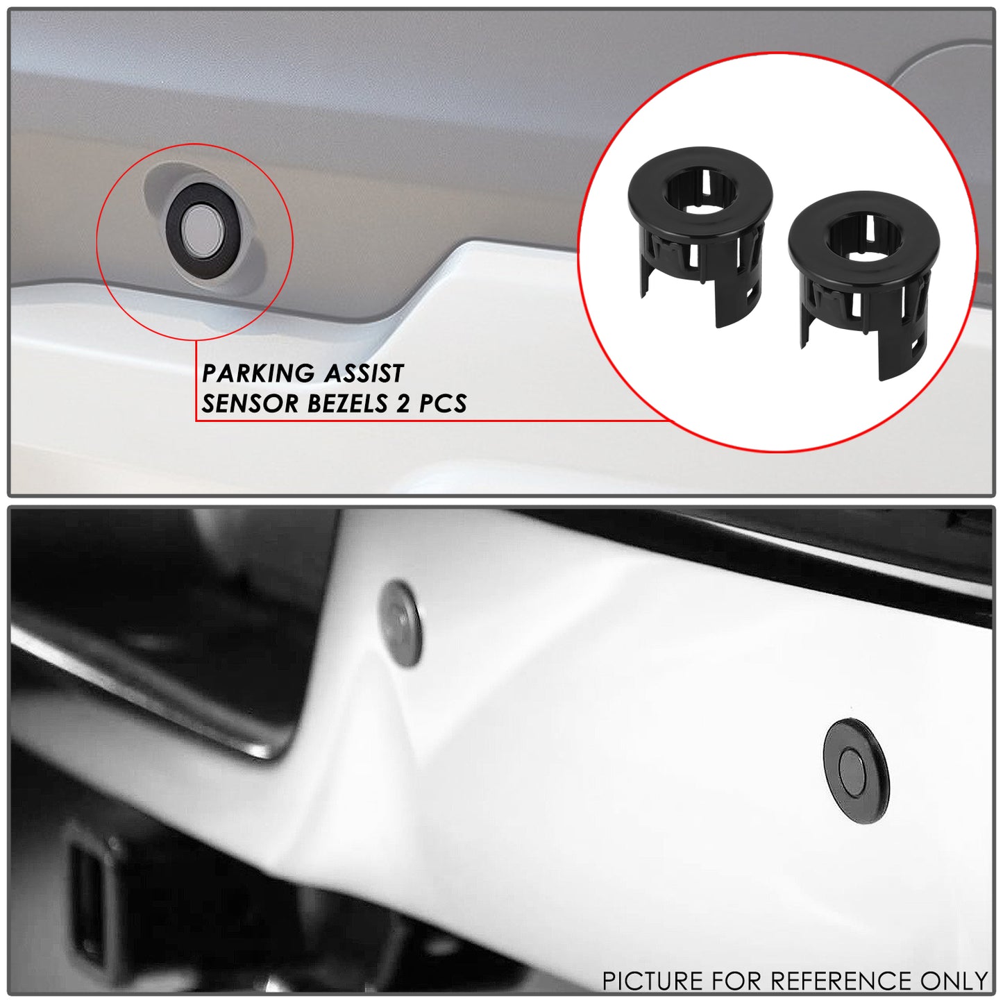 nan BUMPERS - 14-18 RAM 1500/19-21 RAM 1500 CLASSIC - FITS BUMPERS WITH PARKING ASSIST SENSORS - AUTOMOTIVE GRADE THERMO PLASTIC - BARE BLACK