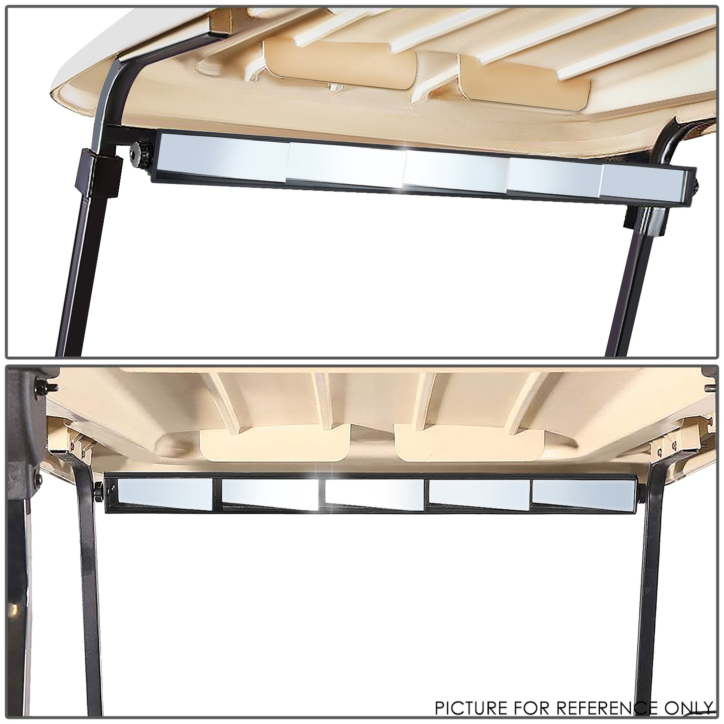 nan GOLF CART MIRRORS - EZGO, CLUB CARS AND YAMAHA GOLF CARTS - ABS PLASTIC / GLASS - TEXTURED BLACK