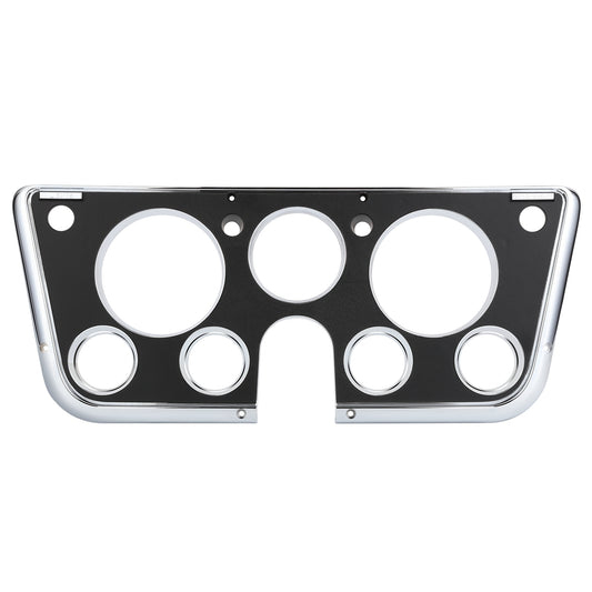 nan DASH BEZEL - 67-72 CHEVY C10 TRUCK - 7 HOLE PLASTIC PART - CHROME / BLACK