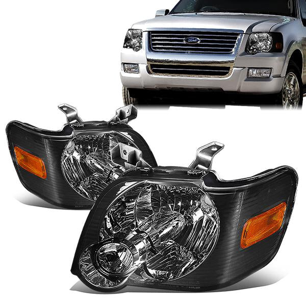 FAROS 06-10 FORD EXPLORER / 07-10 EXPLORER SPORT TRAC 4-DOOR - H13 LOW BEAM / HIGH BEAM - SMOKE HOUSING / AMBER CORNER