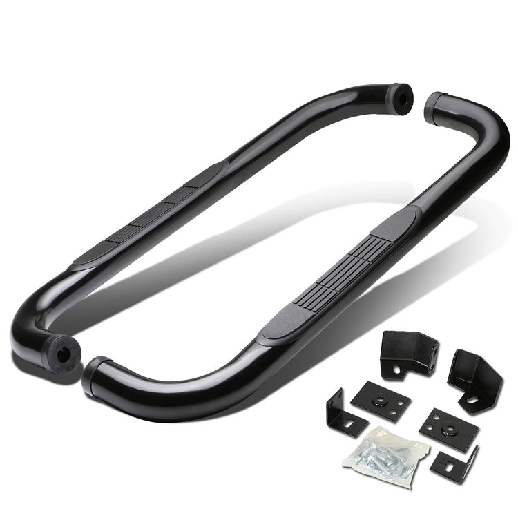 ESTRIBOS 3" - ROUND - 90 DEG - 87-06 JEEP WRANGLER - BLACK