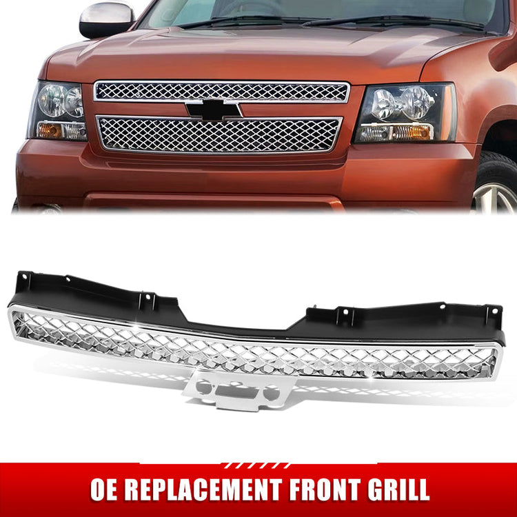PARRILLA GRILLE - CV AVALANCH 07-13/ GRILLE ASS'Y/ UPPER CHROME/BLACK/ W/CHROME MOULDING/ W/O OFF ROAD PKG)/(SAME=TAHOE/SUBRBAN)//PARTS.NO,GM1200590//OEM NO,15944321