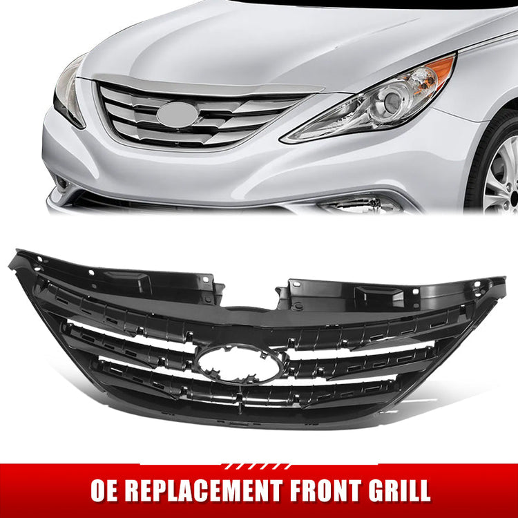 PARRILLA GRILLE - HY SONATA '11-'14/ GRILLE ASS'Y 14-14/ MAT-BLACK (SPORT) (TYPE 2)//PARTS.NO,HY1200192//OEM NO,863513Q800