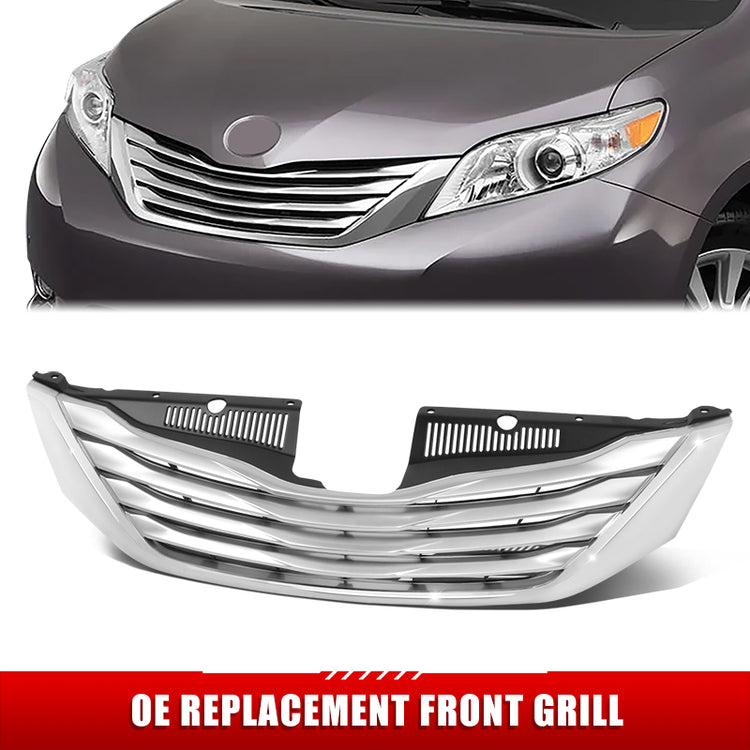 PARRILLA GRILLE - TY SIENA '11-'17/'18-'20/ GRILLE ASS'Y 11-12/ GRAY W/CHROME MLDG/ W/O RADAR CRUISE CONTROL/ W/PREMIIM PKG (LIMITED/XLE)//PARTS.NO,TO1200335//OEM NO,5310108100