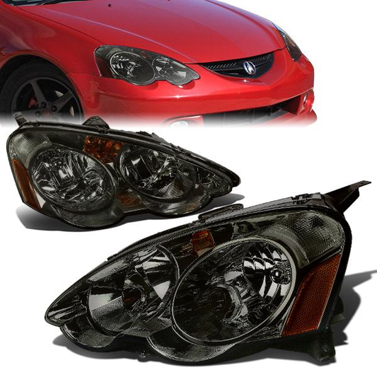 FAROS 02-04 ACURA RSX 2-DOOR - SMOKE HOUSING / AMBER CORNER - H1 LOW BEAM / HIGH BEAM