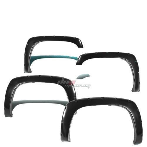 CANTONERAS 02-07 CHEVY SILVERADO 1500 / 03-06 CHEVY SILVERADO 2500, 3500 / 03-07 CHEVY SILVERADO 1500HD, 2500HD - FITS 68", 69", 78", 96" FLEETSIDE BED MODELS - POCKET-RIVETED STYLE - GLOSSY - BLACK